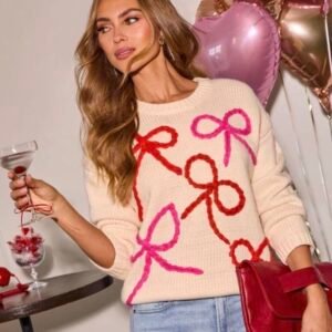 Bow Elegance Knit Sweater