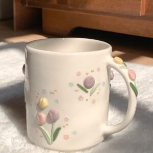 Blush Bow Scallop Mug